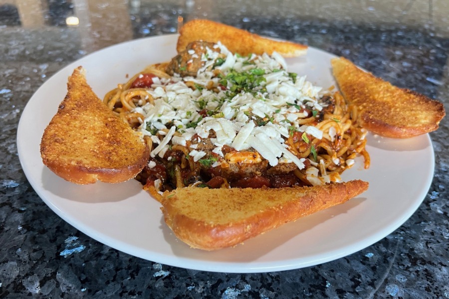 Spaghetti with Homemade Marinara & Meatballs
